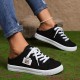 Women's Simple Canvas Shoes, Casual Lace Up Mule Sneakers, Lightweight & Comfortable Shoes