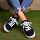 Women's Simple Canvas Shoes, Casual Lace Up Mule Sneakers, Lightweight & Comfortable Shoes