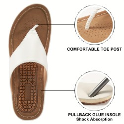 Women's Massage Flip Flops, Comfortable Arch Support Wedge Slide Sandals, Casual Outdoor Shoes