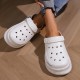 Women's Hollow Out Design Clogs, Lightweight Closed Toe Slip On Shoes, Women's Casual Walking Shoes