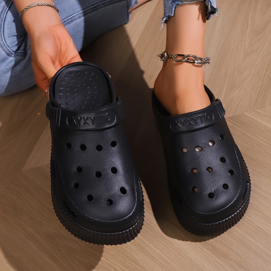 Women's Hollow Out Design Clogs, Lightweight Closed Toe Slip On Shoes, Women's Casual Walking Shoes