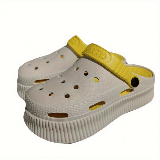 Women's Hollow Out Design Clogs, Lightweight Closed Toe Slip On Shoes, Women's Casual Walking Shoes