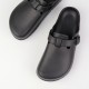 Women's Solid Color Clogs, Slip On Round Toe Buckle Decor Non-slip Soft Sole EVA Slides, Summer Casual Beach Shoes