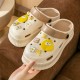 Women's Cute Cartoon Platform Clogs, Trendy Hollow Out EVA Slide Shoes, Indoor & Outdoor Beach Garden Sandals