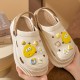 Women's Cute Cartoon Platform Clogs, Trendy Hollow Out EVA Slide Shoes, Indoor & Outdoor Beach Garden Sandals