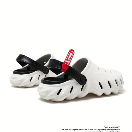 Women's Hollow Out Design Clogs, Breathable Slip On Garden Shoes, Women's Comfortable Beach Shoes