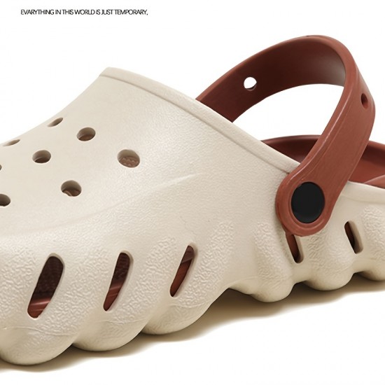 Women's Hollow Out Design Clogs, Breathable Slip On Garden Shoes, Women's Comfortable Beach Shoes