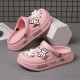 Women's Kawaii Bear Decor Clogs, Lightweight Closed Toe Slip On Shoes, Women's Breathable Shoes