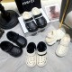 Solid Color Fluffy Detachable Clogs, Soft Sole Platform Thermal Lined EVA Shoes, Non-slip Closed Toe Plush Warm Slippers