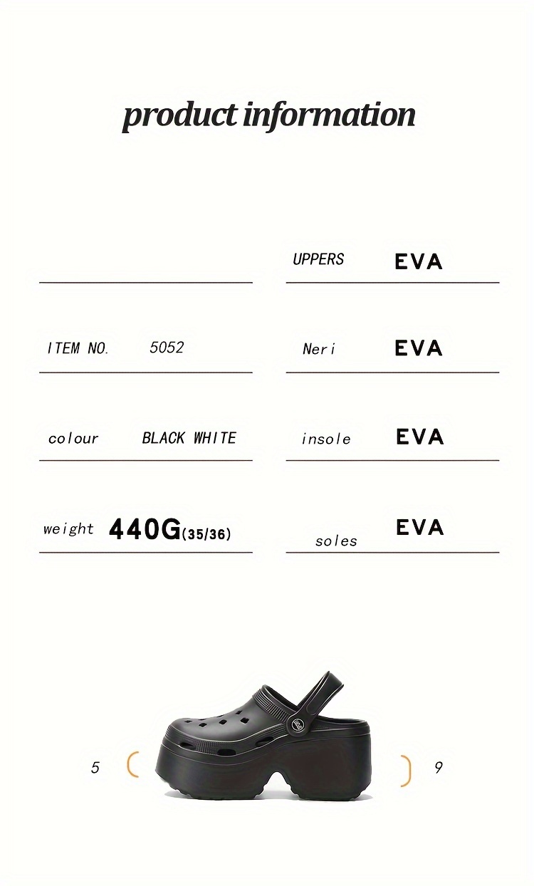 womens solid color clogs casual hollow out design garden shoes comfortable slip on shoes details 1