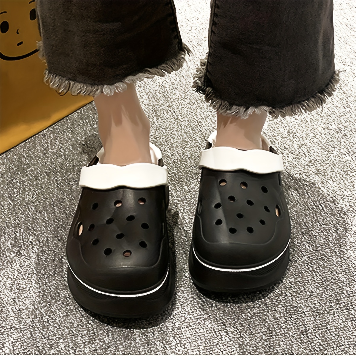 womens solid color pillow clogs slip on soft sole platform casual summer slides versatile non slip garden shoes details 9