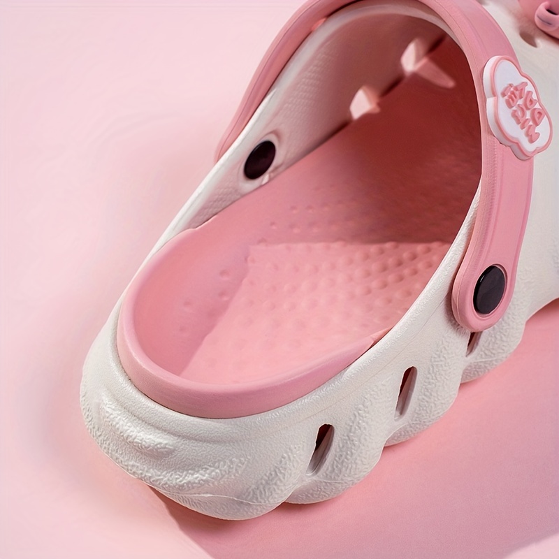 womens cute cartoon decor clogs slip on soft sole platform non slip slides beach summer versatile slides details 7