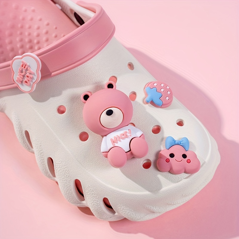 womens cute cartoon decor clogs slip on soft sole platform non slip slides beach summer versatile slides details 8